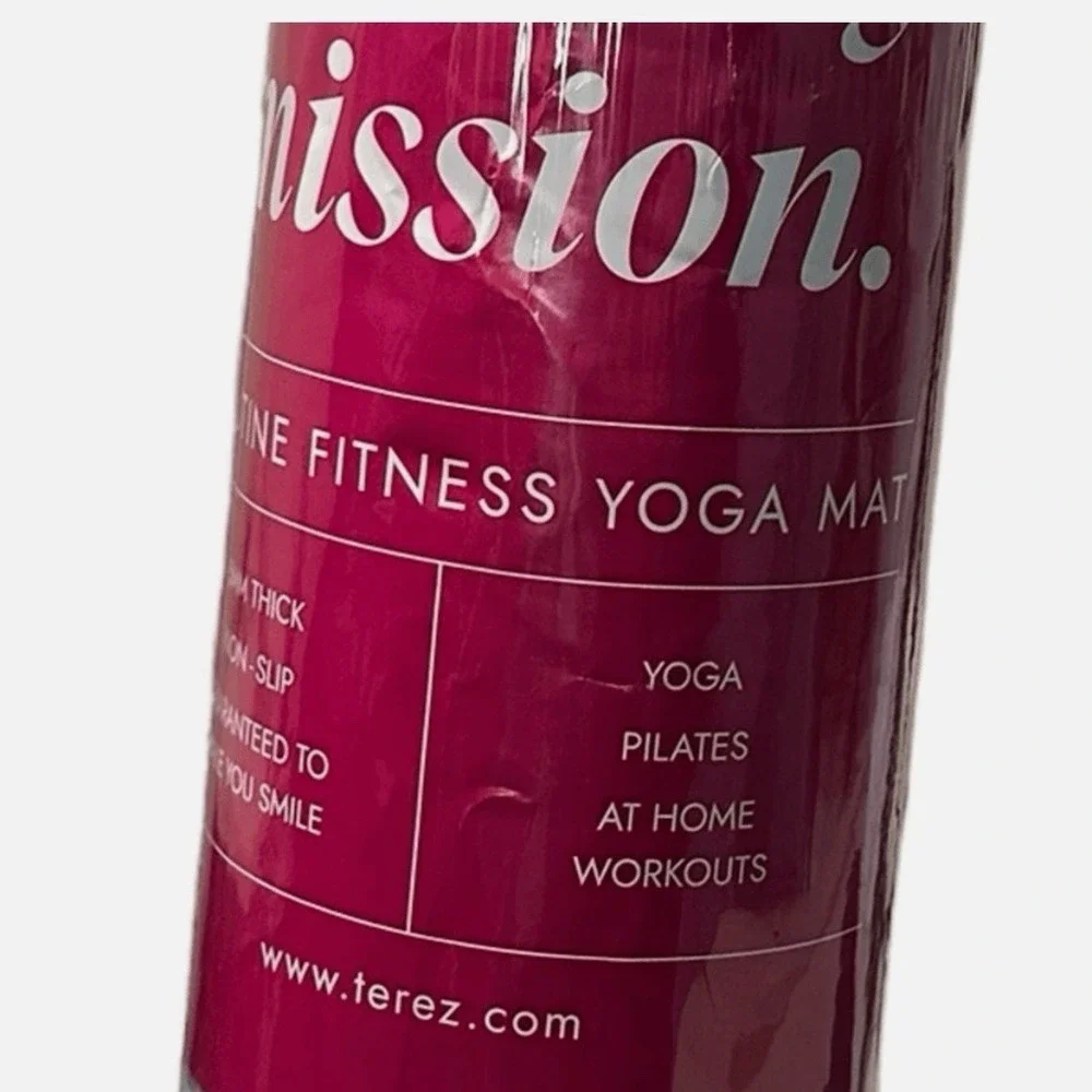Terez Yoga Pilates‎ Mat Blue Tie Dye 5mm Thick Non Slip Multicolor 24